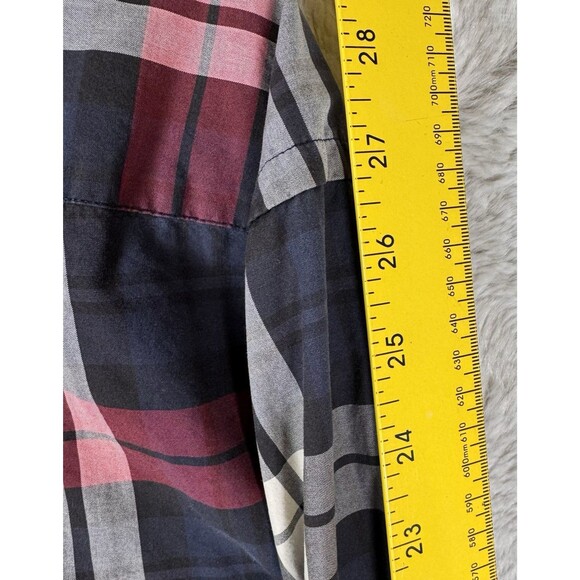 J Crew Shirt Mens XL Red White Blue Long Sleeve Pocket‎ Cotton Button-Down - Picture 9 of 10